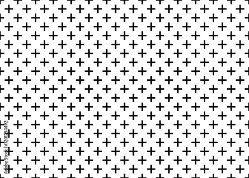 Plus cross seamless pattern. Mathematics geometry background. Plus symbols background. Cross pattern with bold plus sign. math geometry background. Seamless cross mosaic