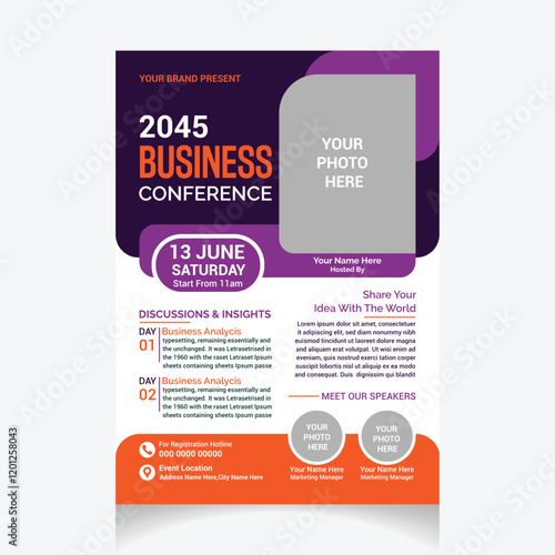 Business Conference flyer design template
