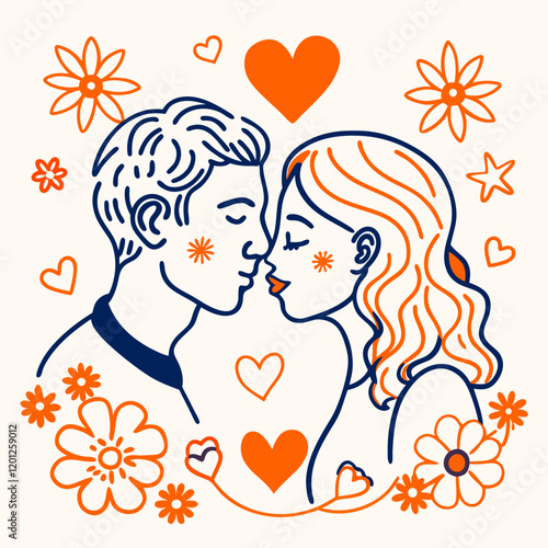 couple kissing