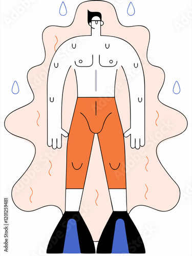 man wearing swimsuit