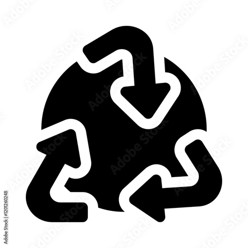 Plastic Recycling Symbol glyph icon