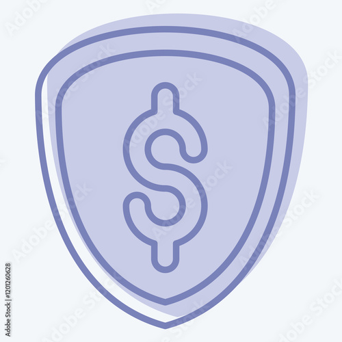 Icon Protection. related to Retirement symbol. two tone style. design editable