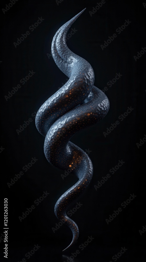 Obraz premium Abstract Futuristic Shape On Black Background