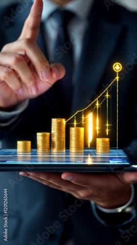Businessman Growing Financial Investment
