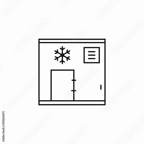 freezer room icon vector sign