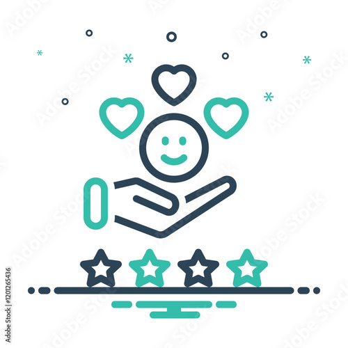 Mix icon for satisfaction