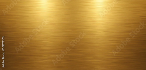 Golden Brushed Metal Texture: A luxurious, high-resolution image showcasing a brushed gold metallic texture with subtle highlights and a smooth, polished finish. Perfect for backgrounds.
