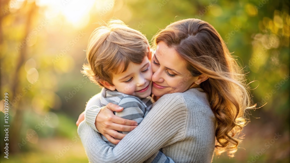 A heartwarming image of a mother embracing her child, love, nurturing, caring, affectionate, family, bond, connection A heartwarming image of a mother embracing her child, love, nurturing, caring, affectionate, family, bond, connection