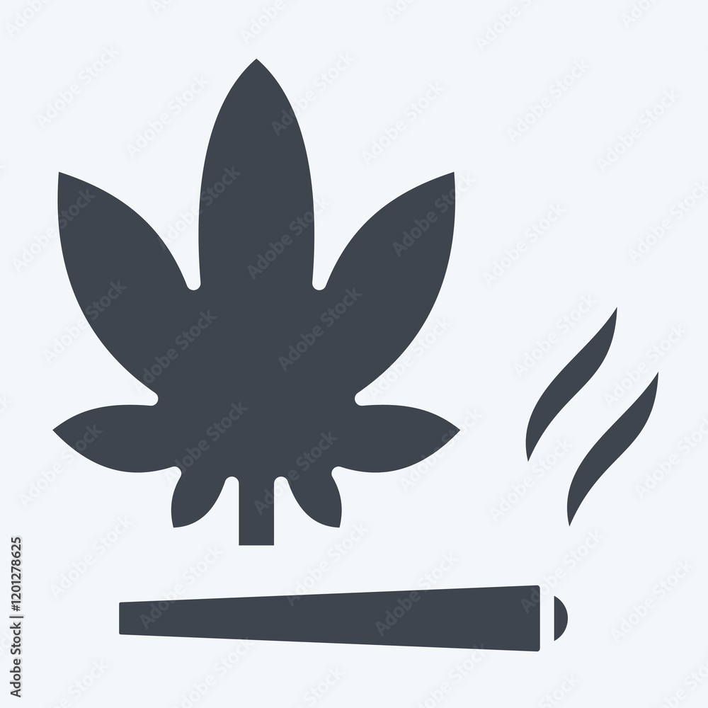 Icon Cannabis. related to Smoking symbol. glyph style. design editable Icon Cannabis. related to Smoking symbol. glyph style. design editable
