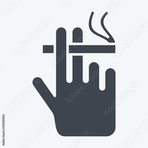 Icon Smoke 2. related to Smoking symbol. glyph style. design editable