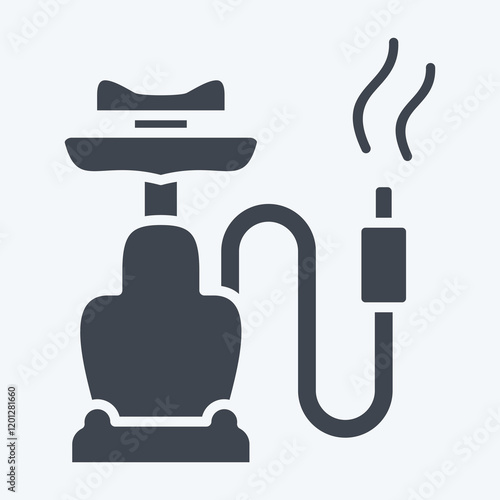 Icon Shisha. related to Smoking symbol. glyph style. design editable photo