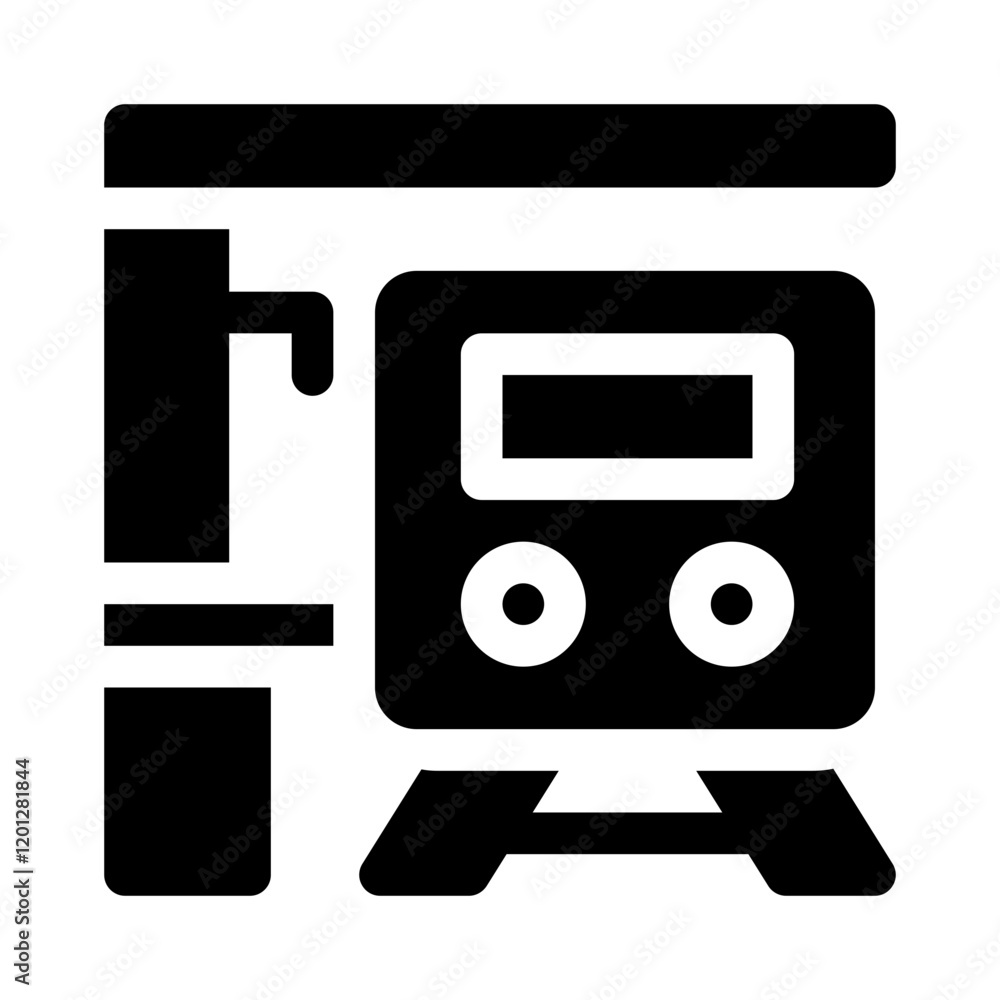 Train Station glyph icon Train Station glyph icon