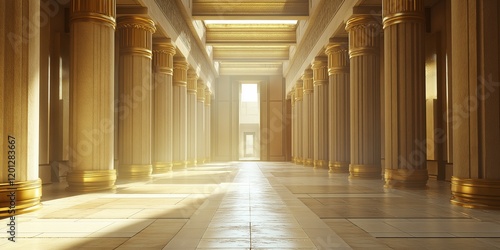 Ezekiel’s Temple: Cinematic and Photorealistic Vision of the Future Temple in Ezekiel 40-48, Symbolizing God’s Presence in the Millennium or New Age photo