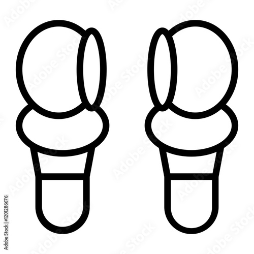 Earplugs Vector Line Icon Design