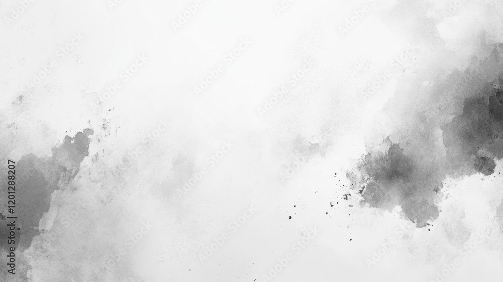 White watercolor background. Monochrome texture. Digital art painting. White watercolor background. Monochrome texture. Digital art painting.