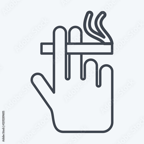 Icon Smoke 2. related to Smoking symbol. line style. design editable