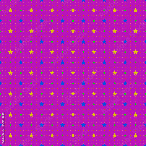 Seamless  star pattern  on a vintage pink texture