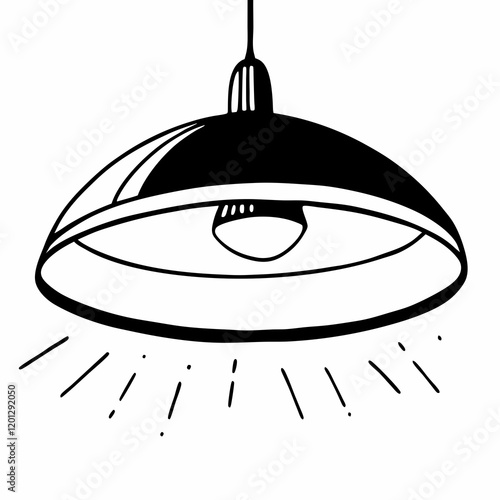 illustration of a pendant light fitting