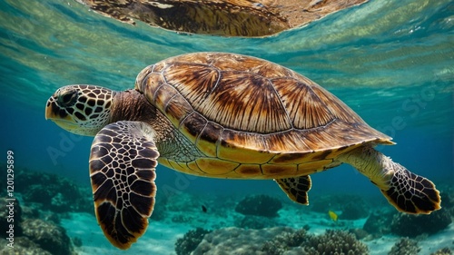 turtle swimming in the water