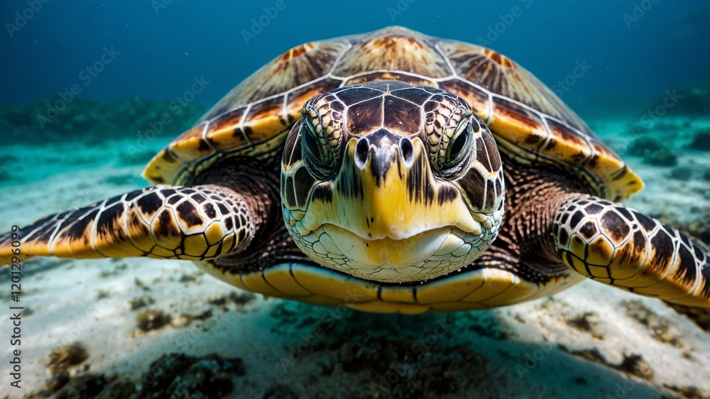 Fototapeta premium turtle swimming in water