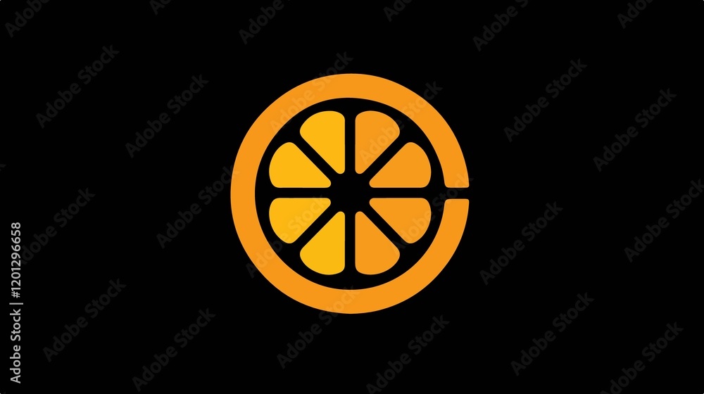 Citrus Slice Flat Icon for Apps and Web Citrus Slice Flat Icon for Apps and Web