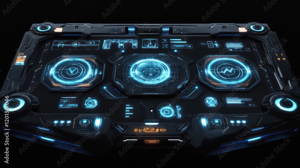 Futuristic Sci Fi Control Panel Interface Design Futuristic Sci Fi Control Panel Interface Design