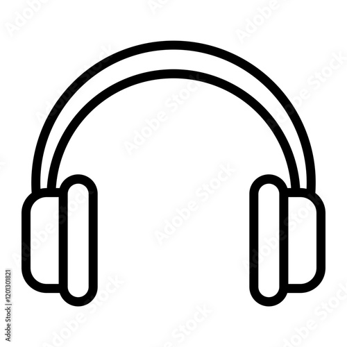 Earmuffs Vector Line Icon Design