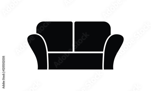 Sofa, furniture icon vector isolated on white background. Vector illustration.