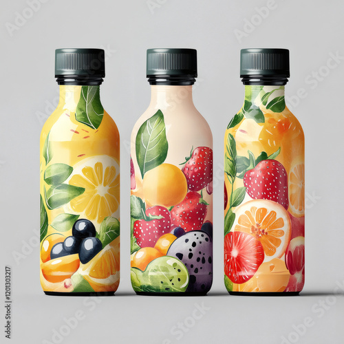 Fresh Fruit Juice Collection in Glass and Jar – Healthy Tropical Drinks