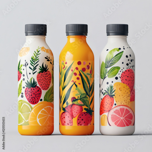 Fresh Fruit Juice Collection in Glass and Jar – Healthy Tropical Drinks