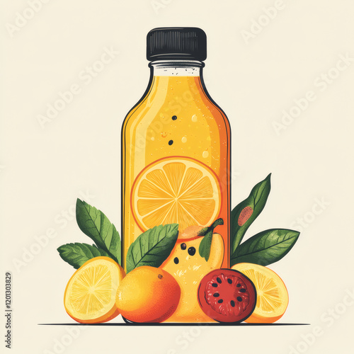 Fresh Fruit Juice Collection in Glass and Jar – Healthy Tropical Drinks