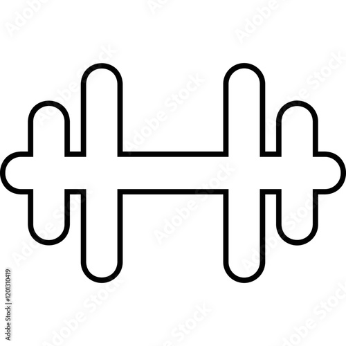 Simple vector icon fitness dumbbell
