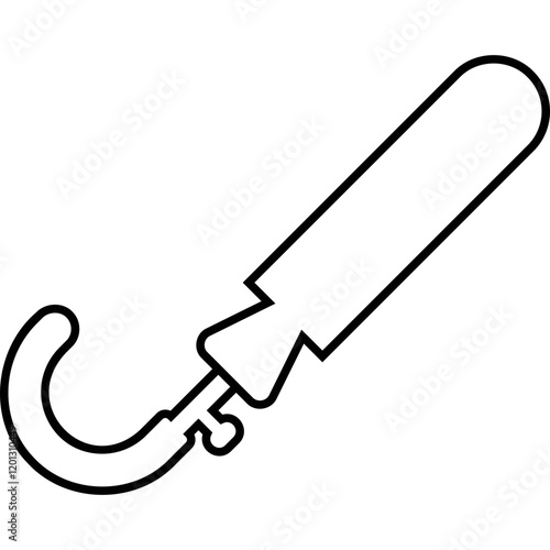 Simple vector icon closed umbrella
