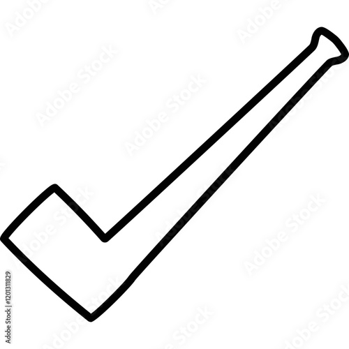 Simple vector icon smoking pipe