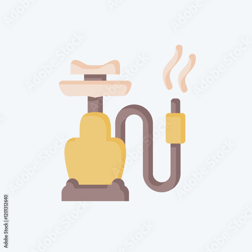 Icon Shisha. related to Smoking symbol. flat style. design editable