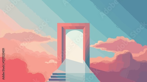 Heaven Gate Transparent Vector Isolated Icon photo