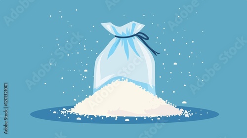 Bag of Sugar Vector Illustration - Isolated Flat Design