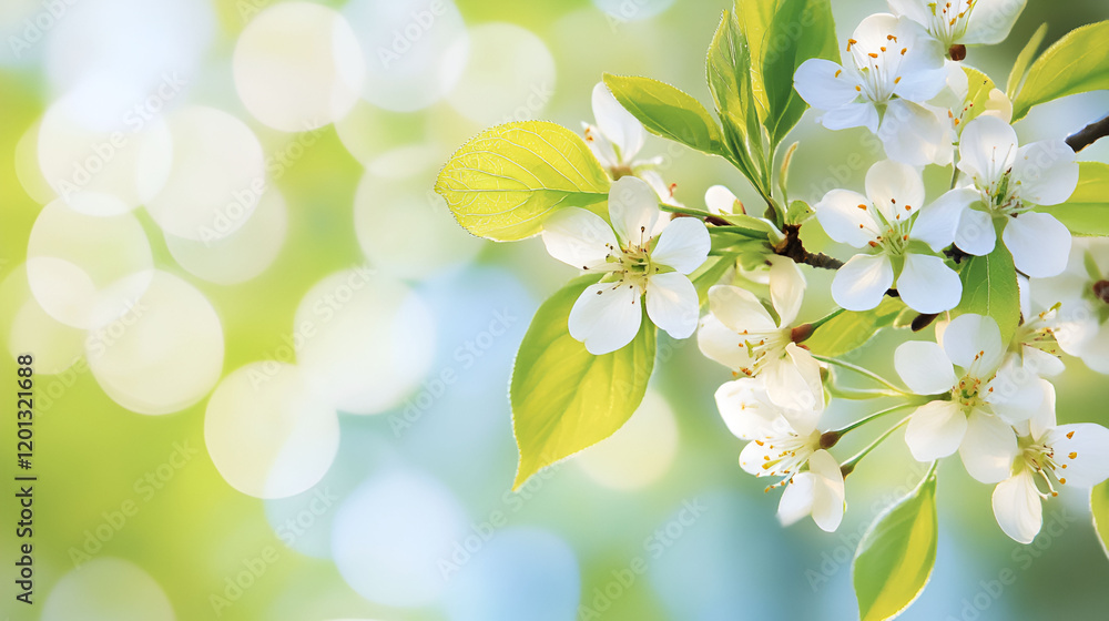 Delicate White Blossoms on a Spring Branch Delicate White Blossoms on a Spring Branch