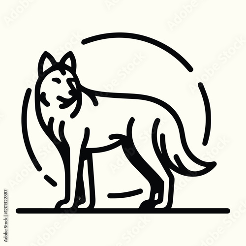 Wolf Sketch Drawing Line Art Animal Wildlife