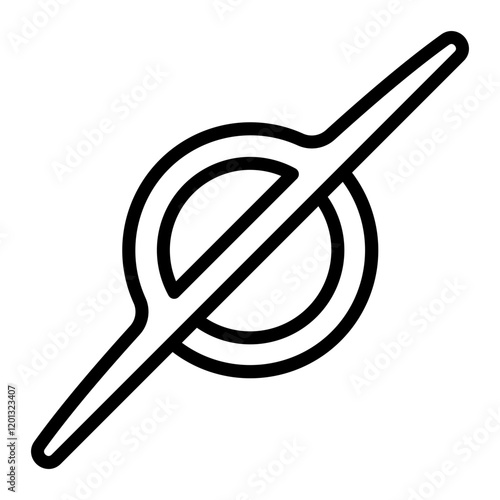 Blackhole Vector Line Icon Design