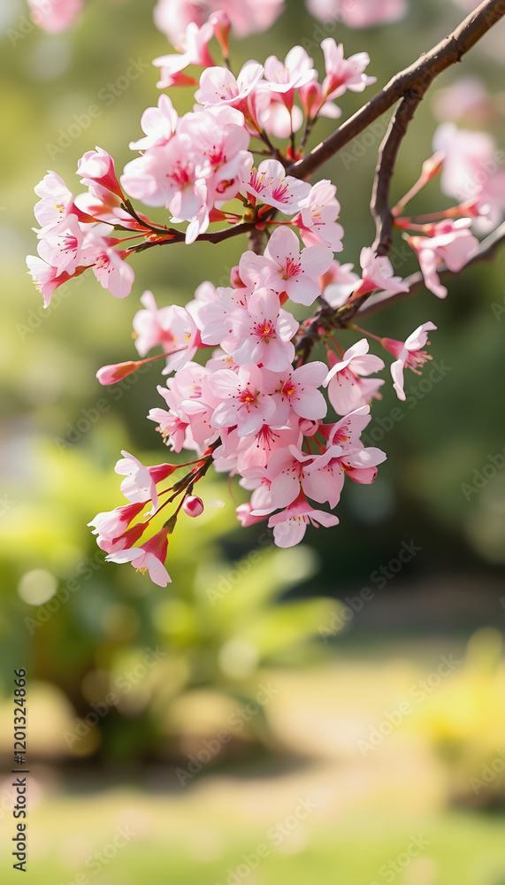 pink cherry blossom tree isolated on transparent background blooming tree in spring png, Diffused lighting, with white tones pink cherry blossom tree isolated on transparent background blooming tree in spring png, Diffused lighting, with white tones