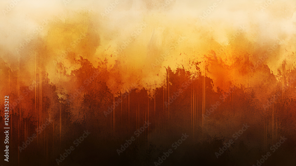 Fototapeta premium Abstract Orange and Brown Watercolor Texture