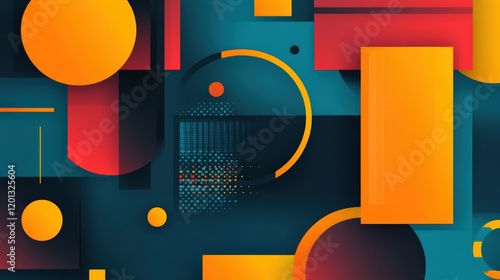 Abstract Background with Circles for Web and Business Design photo