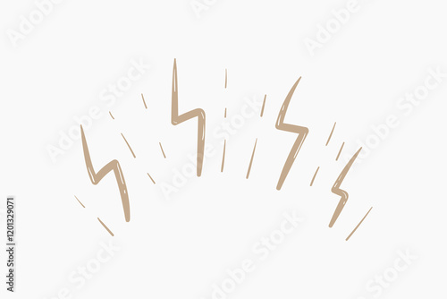 Lightning burst element vector