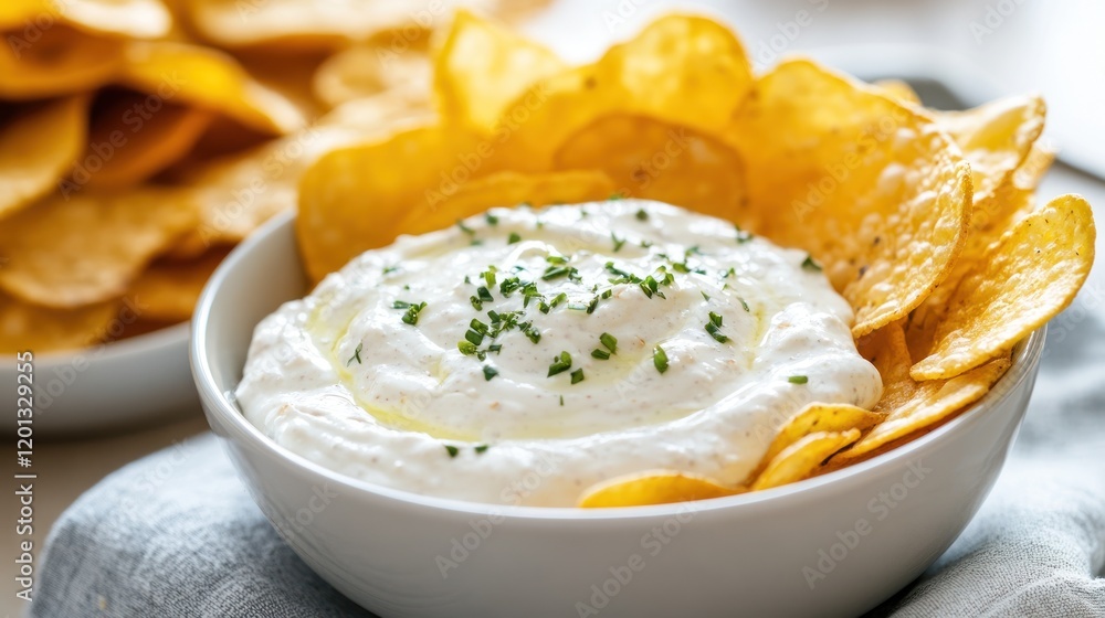 Creamy Yogurt Dip with Crispy Tortilla Chips Creamy Yogurt Dip with Crispy Tortilla Chips