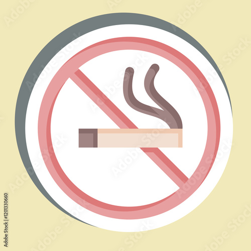 Sticker No Smoking. related to Smoking symbol. design editable