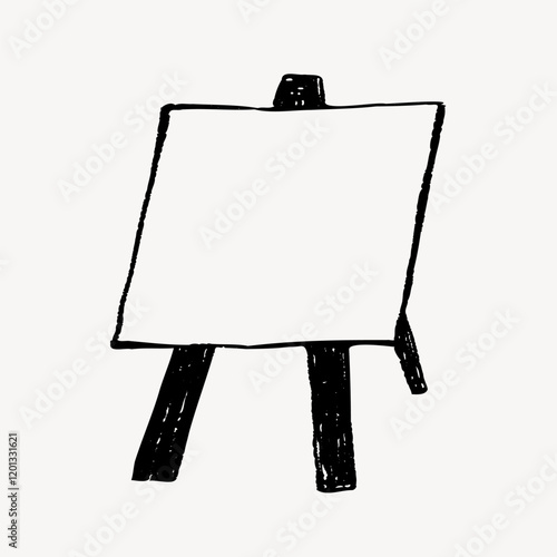 Blank canvas doodle, illustration vector