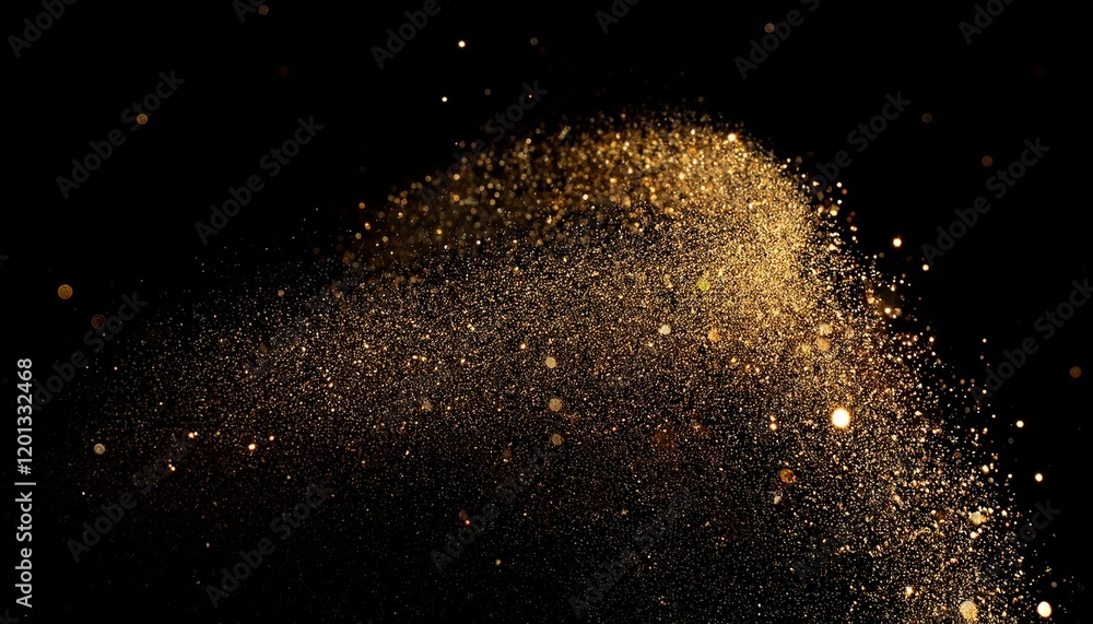 Fototapeta premium キラキラ（背景黒）