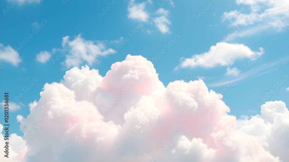 cloud background with childish cotton candy aspect. animation style with bright cheerful colors. Generative AI cloud background with childish cotton candy aspect. animation style with bright cheerful colors. Generative AI