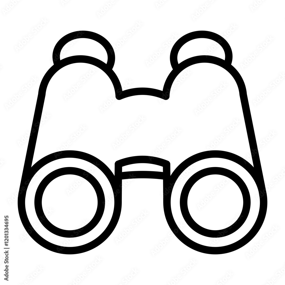 Binoculars Vector Line Icon Design Binoculars Vector Line Icon Design
